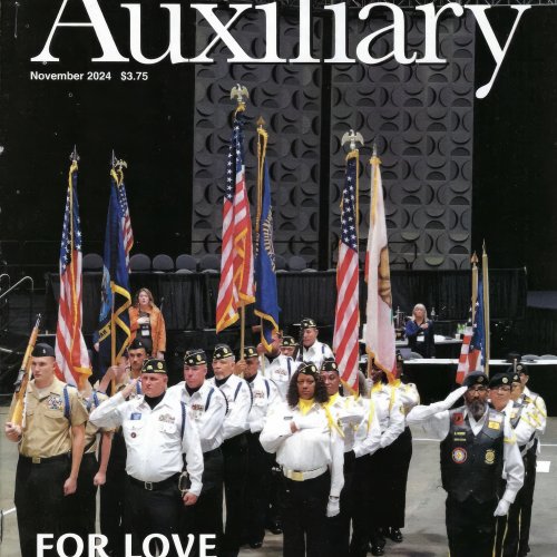 10-30-24 - Posted by ALA National President Trish Ward - “Congratulations to American Legion Auxiliary National Community Service Chair Anita Biggs and the Jackie Robinson Unit 252 Color Guard gracing the cover of the magazine with the
team!”