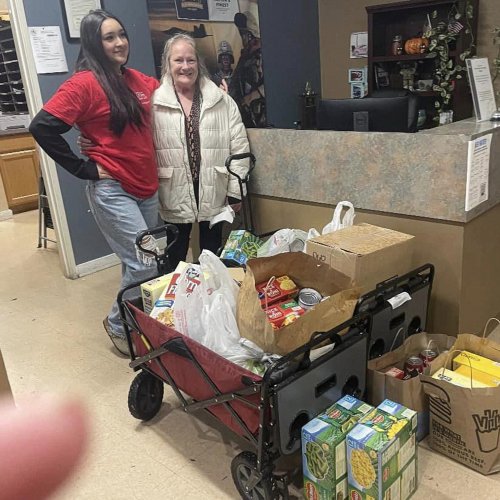 11-26-24 - Honorary Junior Vice President Alyssa Alcaraz had a food drive at the AL Post & Unit 233 in Elk Grove. All the food she collected was delivered to nations finest at a Guiding Veterans Home in Sacramento. Photo & Article Credit: Rosa Hernández.