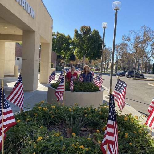 11-8-24 - Posted by ALA Unit 496 Lakewood, CA - Putting up flags at Lakewood City Hall and Lakewood Sheriffs station. Always a great day! Very nice work Unit 496!