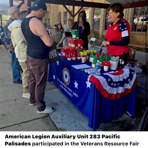 12-5-24 - Pacific Palisades Unit 238 participating in Veterans Resource Fair.