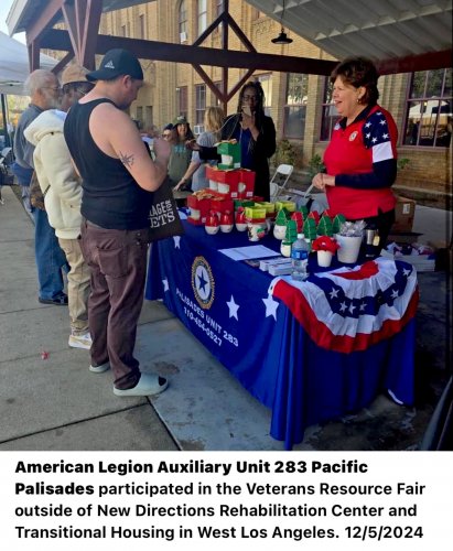 12-5-24 - Pacific Palisades Unit 238 participating in Veterans Resource Fair.