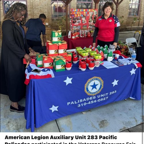 12-5-24 - Pacific Palisades Unit 238 participating in Veterans Resource Fair.