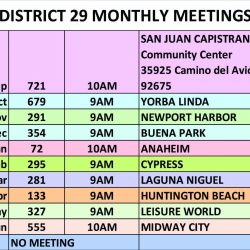 9-14-24 - District 29 Monthly Meeting Schedule