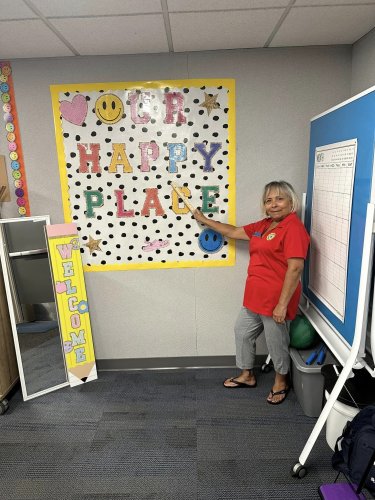 7-29-24 - Christine Evans, with Kim Clements and 2 others. With the new school year starting, Canyon City Unit 180 was asked to be room Grandmas for two 5th grade classes. They delivered 65 each binders, subject dividers, filled pencil boxes along with 48 rolls of paper towels, 36 boxes of Kleenex, and 4 gallons of hand soap. They look forward to helping the teachers.