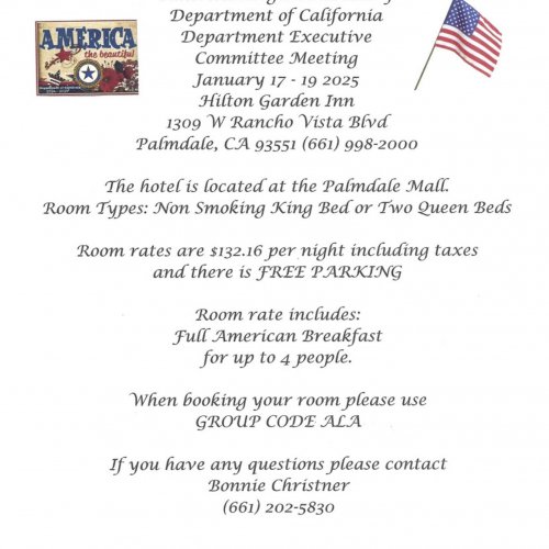 1-17-25 - DEC in Palmdale - DEC Hotel Flyer