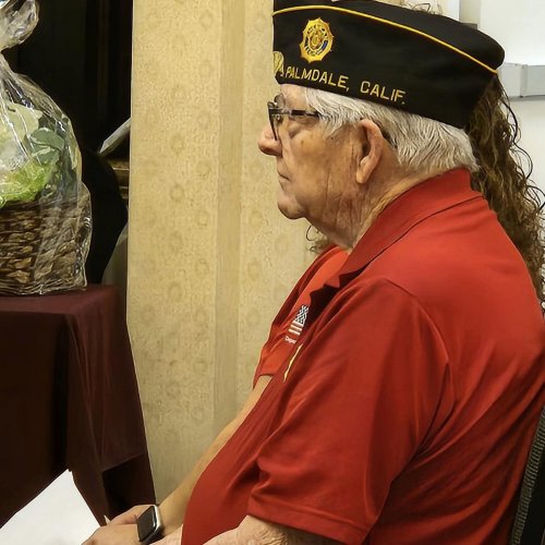 1-17-25 - DEC in Palmdale - V A & R Honor Flight presentation - Richard Hayes and Marci Velador discuss the Honor Flight they went on in October 2024. Marci presented Richard with a scrapbook of the trip.