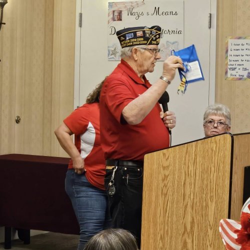 1-17-25 - DEC in Palmdale - V A & R Honor Flight presentation - Richard Hayes and Marci Velador discuss the Honor Flight they went on in October 2024. Marci presented Richard with a scrapbook of the trip.