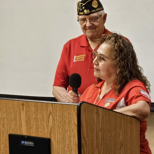 1-17-25 - DEC in Palmdale - V A & R Honor Flight presentation - Richard Hayes and Marci Velador discuss the Honor Flight they went on in October 2024. Marci presented Richard with a scrapbook of the trip.