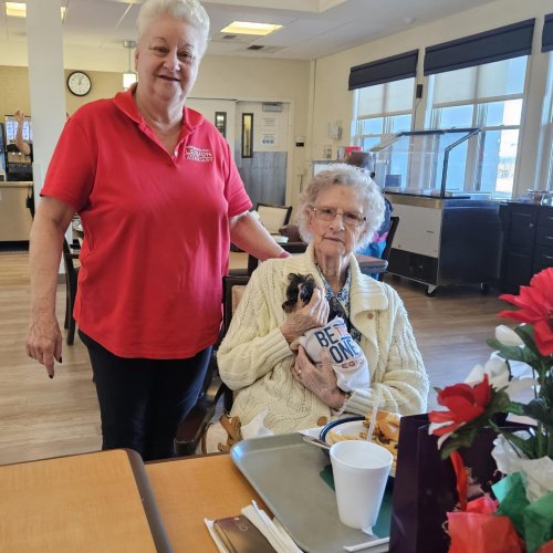 12-11-24 - ALA District 20 hosted a Christmas party for the Pete Knight Veterans Home in Lancaster, California. There were 39 Veterans that participated. Each received a $50 bill. Small gifts and gift cards, to the movie theater and restaurants, were given to the home for the group. Article & Photo Credit: Krista Young.