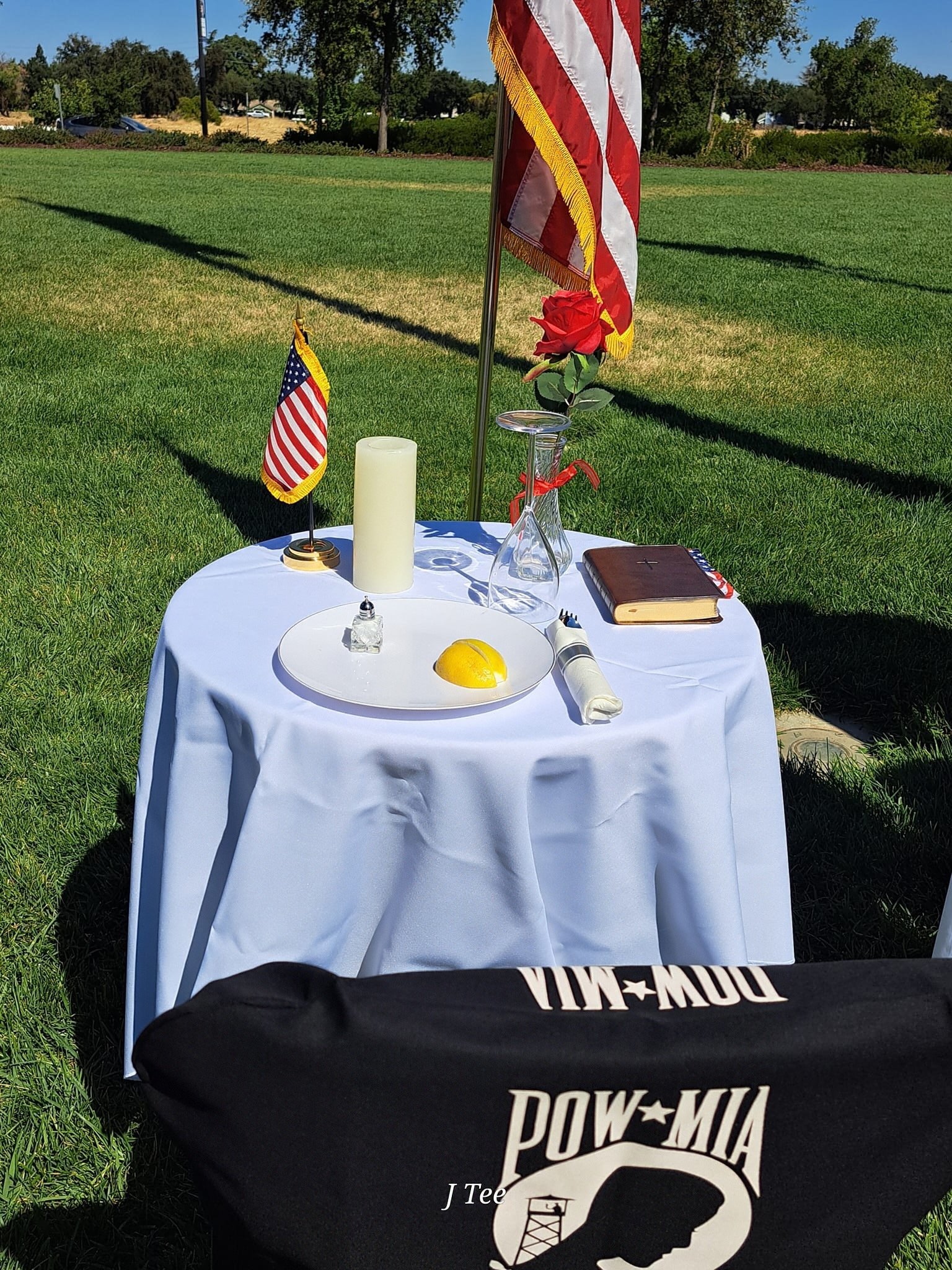 9-21-24 - Elk Grove, California - Jennifer Turner is with D'Ann Moseley and 14 others at the POW/MIA Ceremony with all our local service organizations in Elk Grove to honor those who made the ultimate sacrifice.