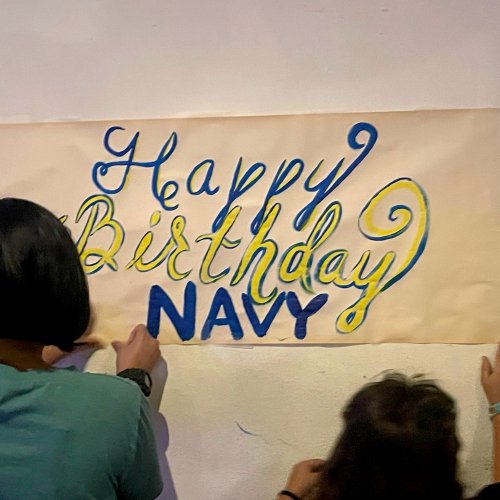 10-13-23 - District 25, Unit 299 Juniors wishing the US Nave Happy Birthday
