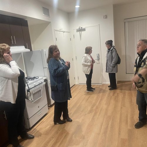 3-11-24 - ALA National President Lisa Williamson visiting, touring, and enjoying a bite to eat at the Living Center hosted by Allied Unit 302.