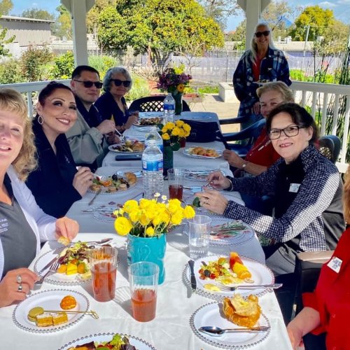 3-11-24 - ALA National President Lisa Williamson touring and enjoying the grounds, and a luncheon, at the Long Beach VA.