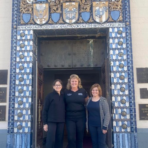 3-9-24 - ALA National President Lisa Williamson while on a tour of historic Hollywood Post 43 conducted by Commander Dennis Kee.