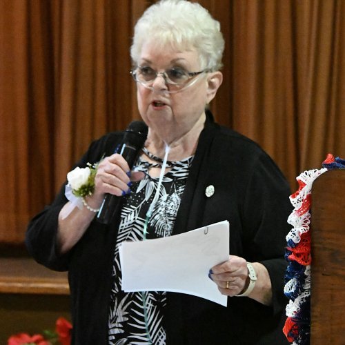 2-22-25 - Northern CA Visitation at Roseville Veterans Memorial Hall - Photo credit: Henry Sanchez - ALA, Dept. of CA President Linda Hayes made her northern California visitation at the Roseville Veterans Memorial Hall. Representatives from ALA Districts 2, 5, 6, 7, and 11 welcomed Madame President.