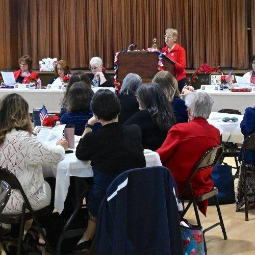 2-22-25 - Northern CA Visitation at Roseville Veterans Memorial Hall - Photo credit: Henry Sanchez - ALA, Dept. of CA President Linda Hayes made her northern California visitation at the Roseville Veterans Memorial Hall. Representatives from ALA Districts 2, 5, 6, 7, and 11 welcomed Madame President.