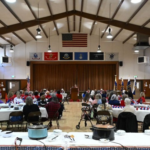 2-22-25 - Northern CA Visitation at Roseville Veterans Memorial Hall - Photo credit: Henry Sanchez - ALA, Dept. of CA President Linda Hayes made her northern California visitation at the Roseville Veterans Memorial Hall. Representatives from ALA Districts 2, 5, 6, 7, and 11 welcomed Madame President.