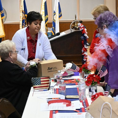 2-22-25 - Northern CA Visitation at Roseville Veterans Memorial Hall - Photo credit: Henry Sanchez - ALA, Dept. of CA President Linda Hayes made her northern California visitation at the Roseville Veterans Memorial Hall. Representatives from ALA Districts 2, 5, 6, 7, and 11 welcomed Madame President.