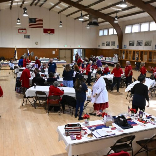 2-22-25 - Northern CA Visitation at Roseville Veterans Memorial Hall - Photo credit: Henry Sanchez - ALA, Dept. of CA President Linda Hayes made her northern California visitation at the Roseville Veterans Memorial Hall. Representatives from ALA Districts 2, 5, 6, 7, and 11 welcomed Madame President.