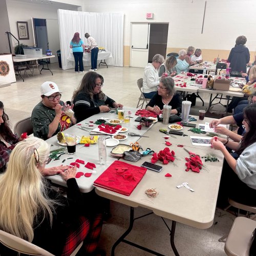 1-12-25 - Photos from Gabriella Ramos - Members having a great time making poppies.