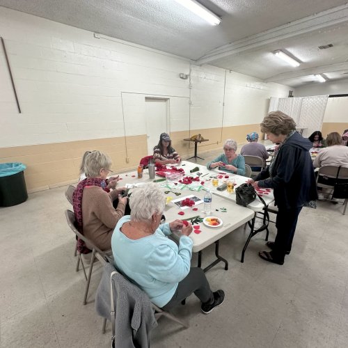 1-12-25 - Photos from Gabriella Ramos - Members having a great time making poppies.