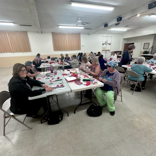 1-12-25 - Photos from Gabriella Ramos - Members having a great time making poppies.