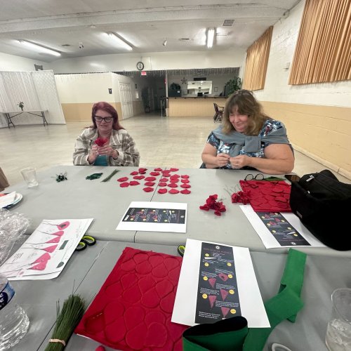 1-12-25 - Photos from Gabriella Ramos - Members having a great time making poppies.