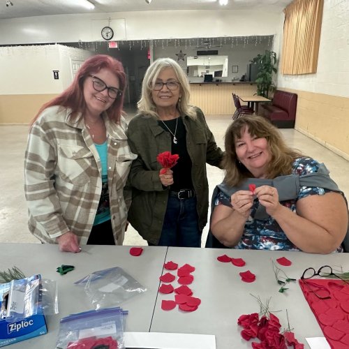 1-12-25 - Photos from Gabriella Ramos - Members having a great time making poppies.