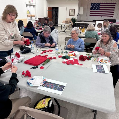 1-12-25 - Photos from Gabriella Ramos - Members having a great time making poppies.