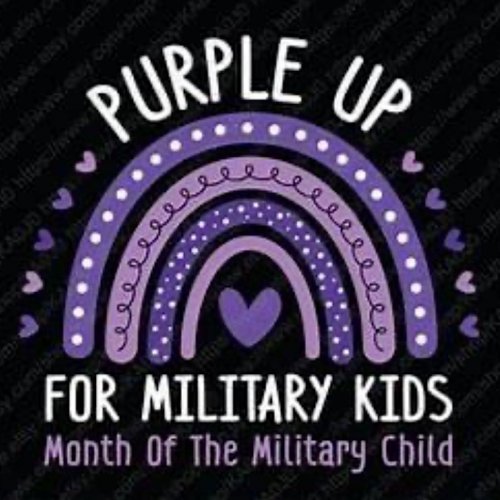 4-15-24 - From Facebook - Purple Up Day for Military Kids.