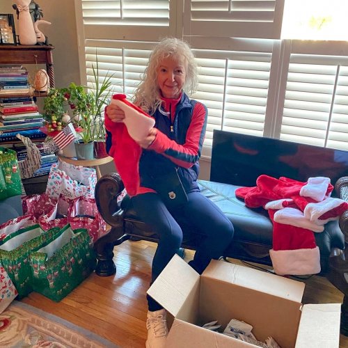 12-1-24 - Post by Debbie Butler - We packed 192 gift Santa stocking bags for the patients at LBVA today. Awesome group of ladies. Excellent job on the project ladies!! Thank you.