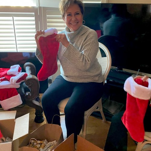 12-1-24 - Post by Debbie Butler - We packed 192 gift Santa stocking bags for the patients at LBVA today. Awesome group of ladies. Excellent job on the project ladies!! Thank you.